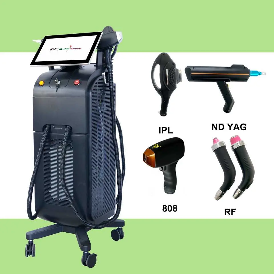 Weifang Km 1000W de 1200W 1600W 1800W Onda Triple doble de la Depilación por Láser Láser de Diodo 2 se ocupa de titanio con médicos de la FDA ISO CE