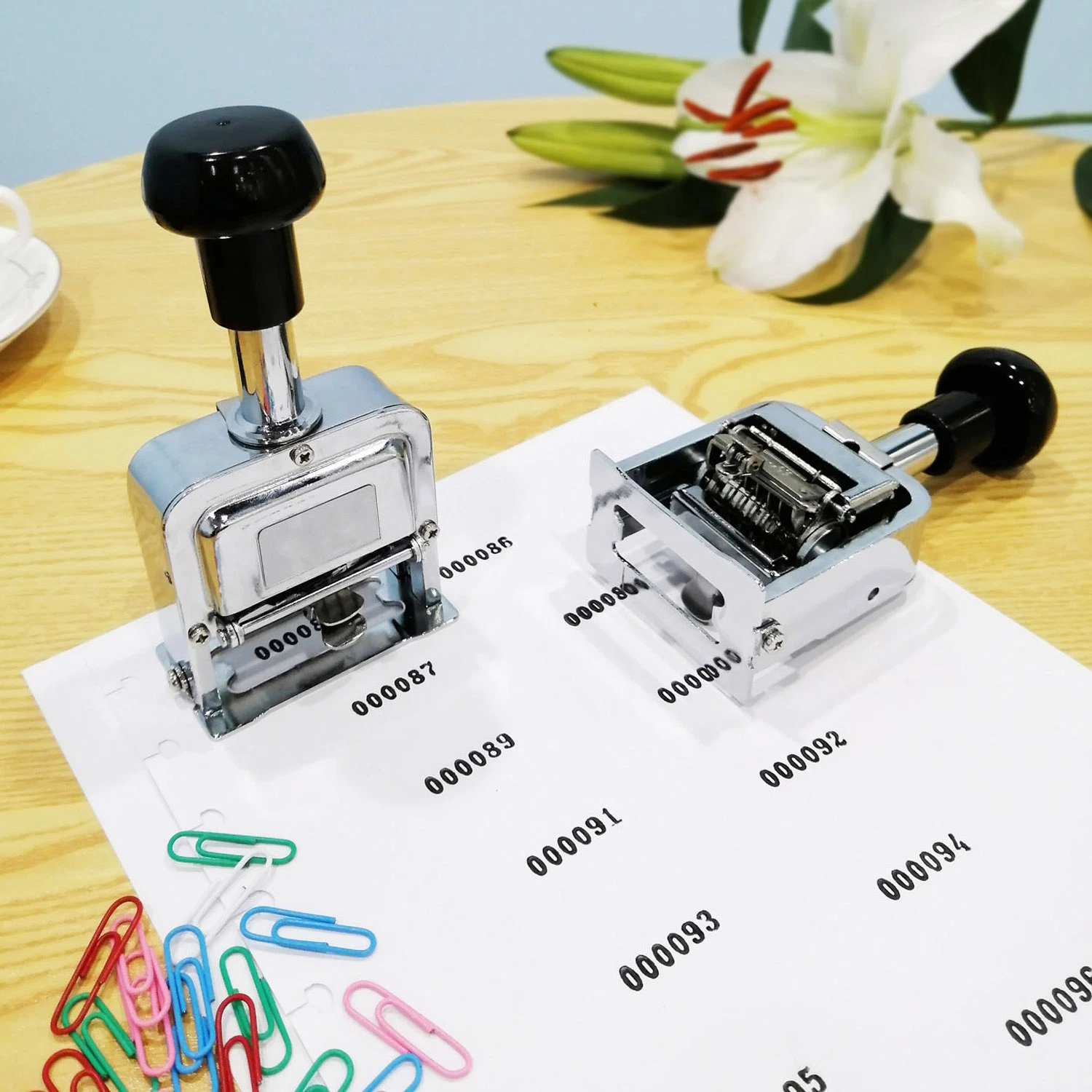 5 6 7 8 9 10 Digits Metal Sequential Hand Auto Self-Inking Page Automatic Page Numbering Machine for Paper Sequential Number Stamp