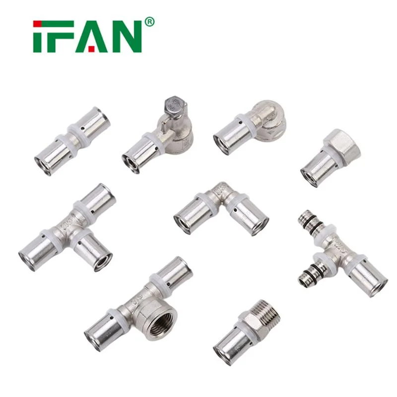 Ifan Supply Pn25 Brass Tee Floor Heating Pipe Pex Press Fittings