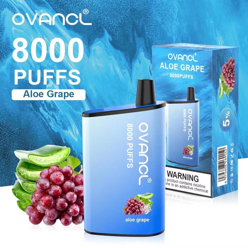 Ovancl 8000 inhalaciones E cigarrillo de la bobina de malla Vape recargable Mod E narguile Shisha pluma Pluma Vape desechables Mayorista/Proveedor de cigarrillos eléctricos