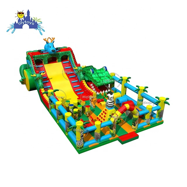 Jirafa inflables juegos de jardín para uso exterior Bouncer Funcity inflables