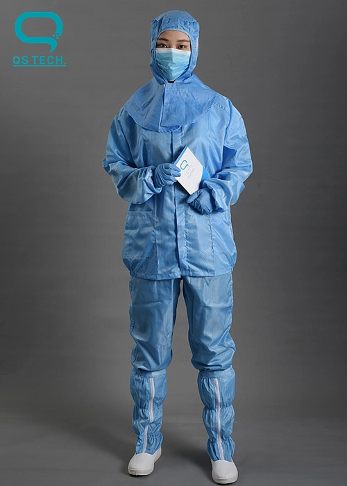 ESD Smock Fabricante ropa de mono ropa antiestática ropa antiestática Bata de laboratorio con diseño ESD con capucha