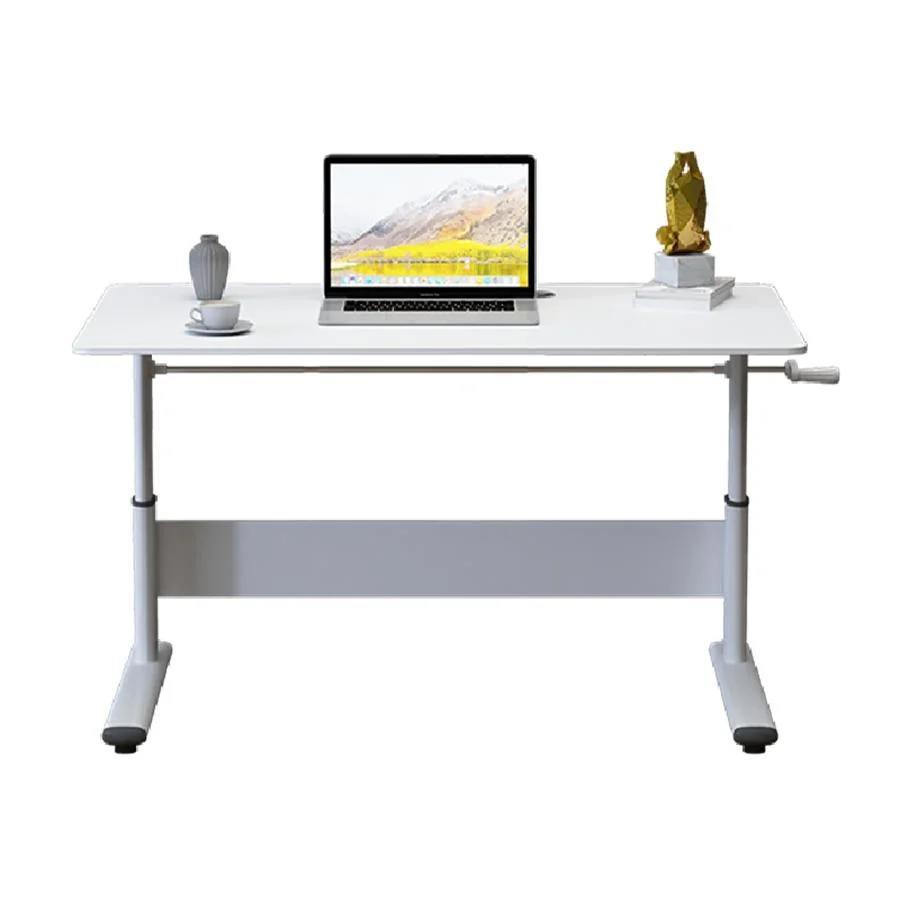 No Drawer 80cm Whitewood/Maplewood Standing Height Adjustable Sit Stand School Computer Work Study Table