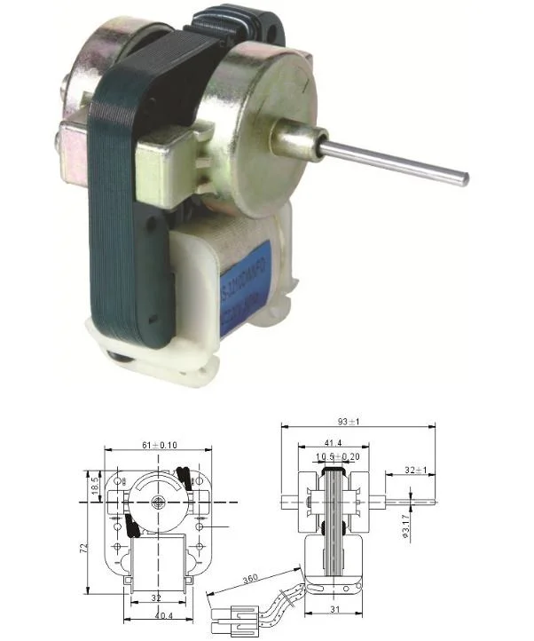 Refrigerador do motor de ventilador do condensador do evaporador do congelador modelo de partes separadas RF-01wtb