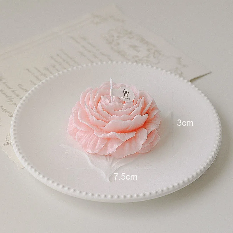 Handmade Decorative Wedding Celebration Flower Candle Perfumada Aromatherapy Peony Shaped Flower Scented Candle