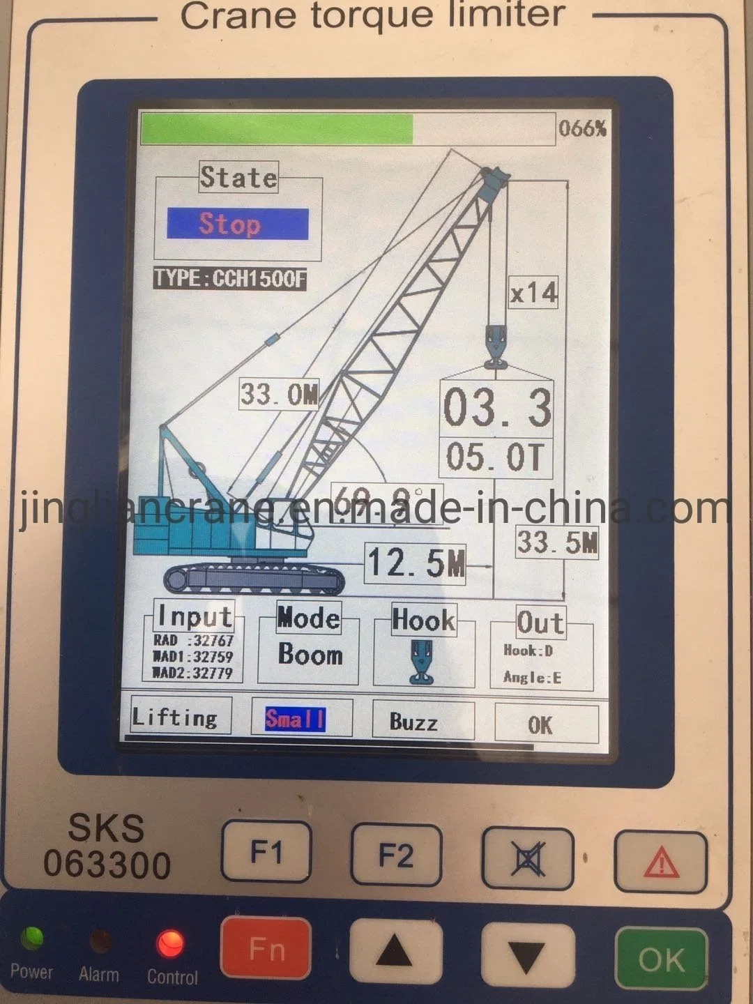 5.6inch LCD Display Lmi/Sli Crawler Crane Construction Hoist