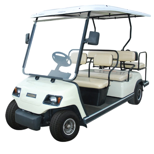 Promotional Good Quality Comfortable Leather Seat Six Passengers Electric Golf Cart (LT-A4+2)