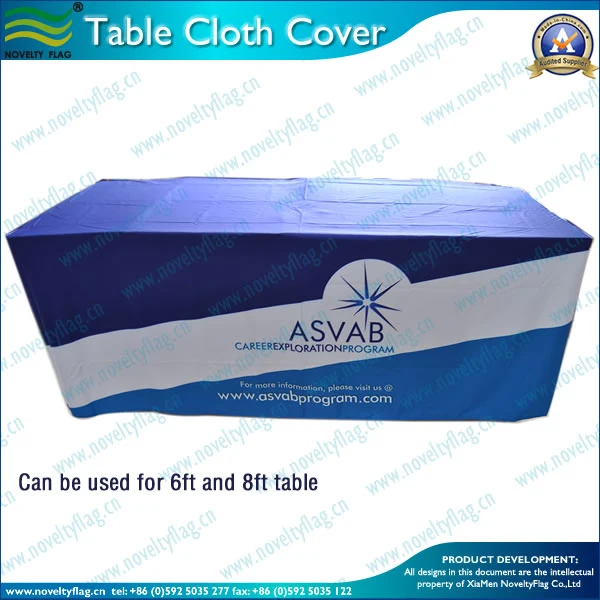 Fitted 6FT 8FT 3sided Table Cloth for Decorative Advertising (NF18F05012)