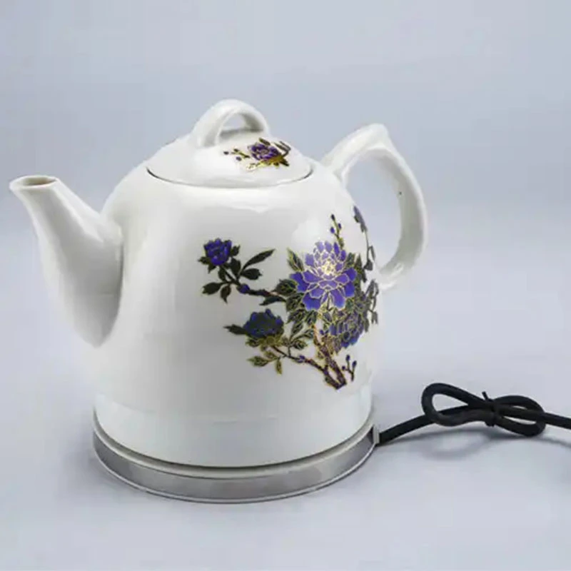 Household Appliances Color Changing Electric Ceramic Tea Water Kettle Floral Pattern 1.0 1.2 Liter