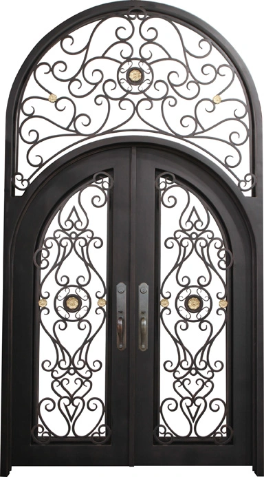 Popular Security Swing Wrought Iron Exterior Door for Home