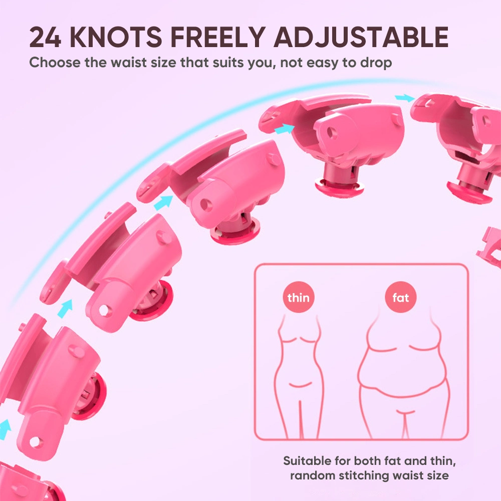 Body Building Instrument 24 Knots Magic Plastic Detachable 2021 Weighted Smart Hoola Hoop