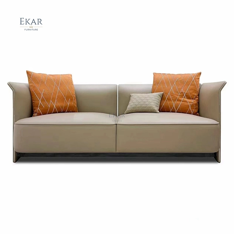 EKAR роскошный кожаный итальянский современный гостиная стиль диван