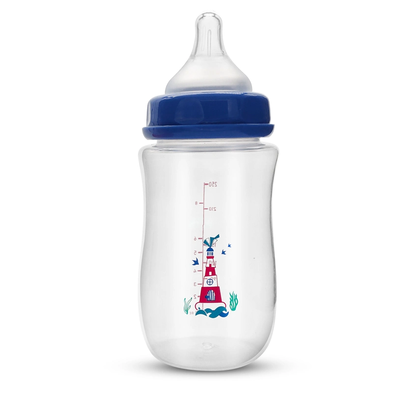 Factory Own Mold Wide Neck Universal Lid Plastic Feeder Baby Bottle