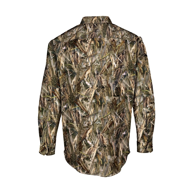 Vêtements Outdoor Silent-Hide Button-Down Long-Sleeve chemise de chasse