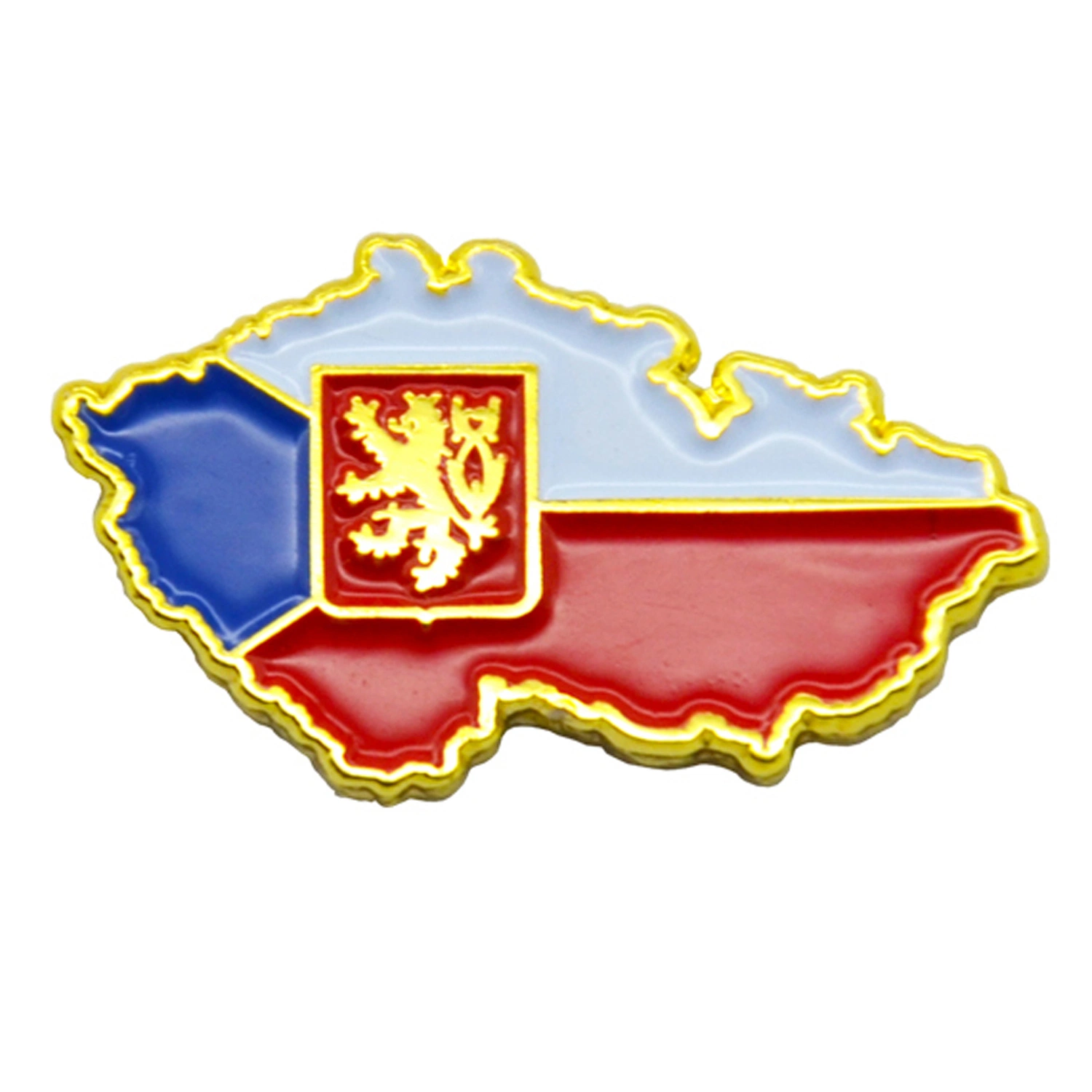 Customized Golden Souvenir Colorful Promotional Badge Pin