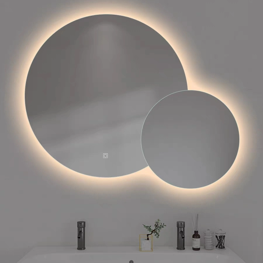 Home Decor IP44 Anti-Fog Bathroom Smart Touch Irregular Round Mirror