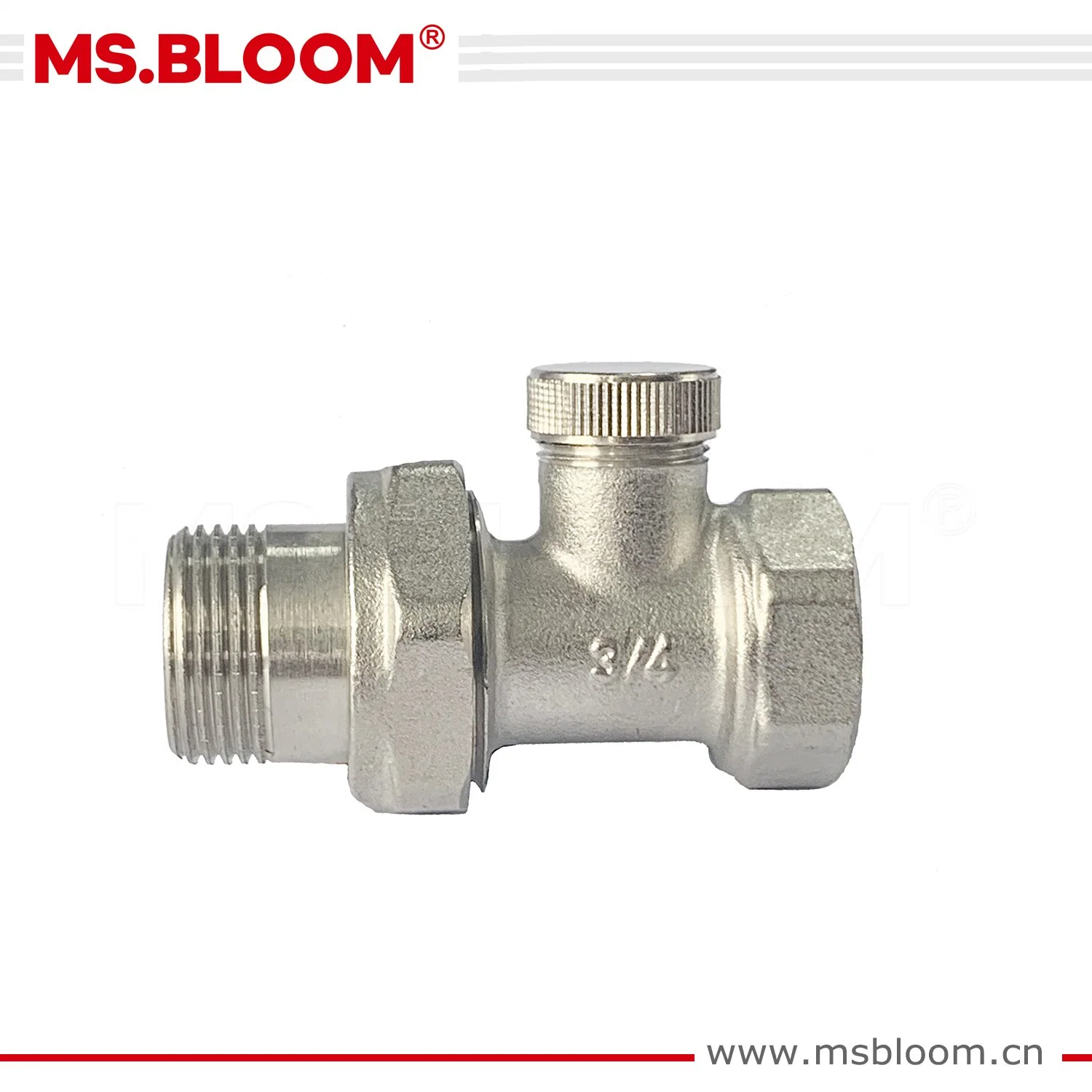 Soupapes de radiateur en laiton - Type droit (sans poignée) - 1/2" et 3/4"