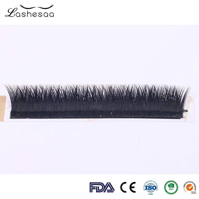 Mengfan China Bling Eyelash Manufacturing Korea Synthetic Hair Wholesale/Supplier V Flat Eyelash Extensions Private Label V Shape Lash Extensions V Eyelash Extensions