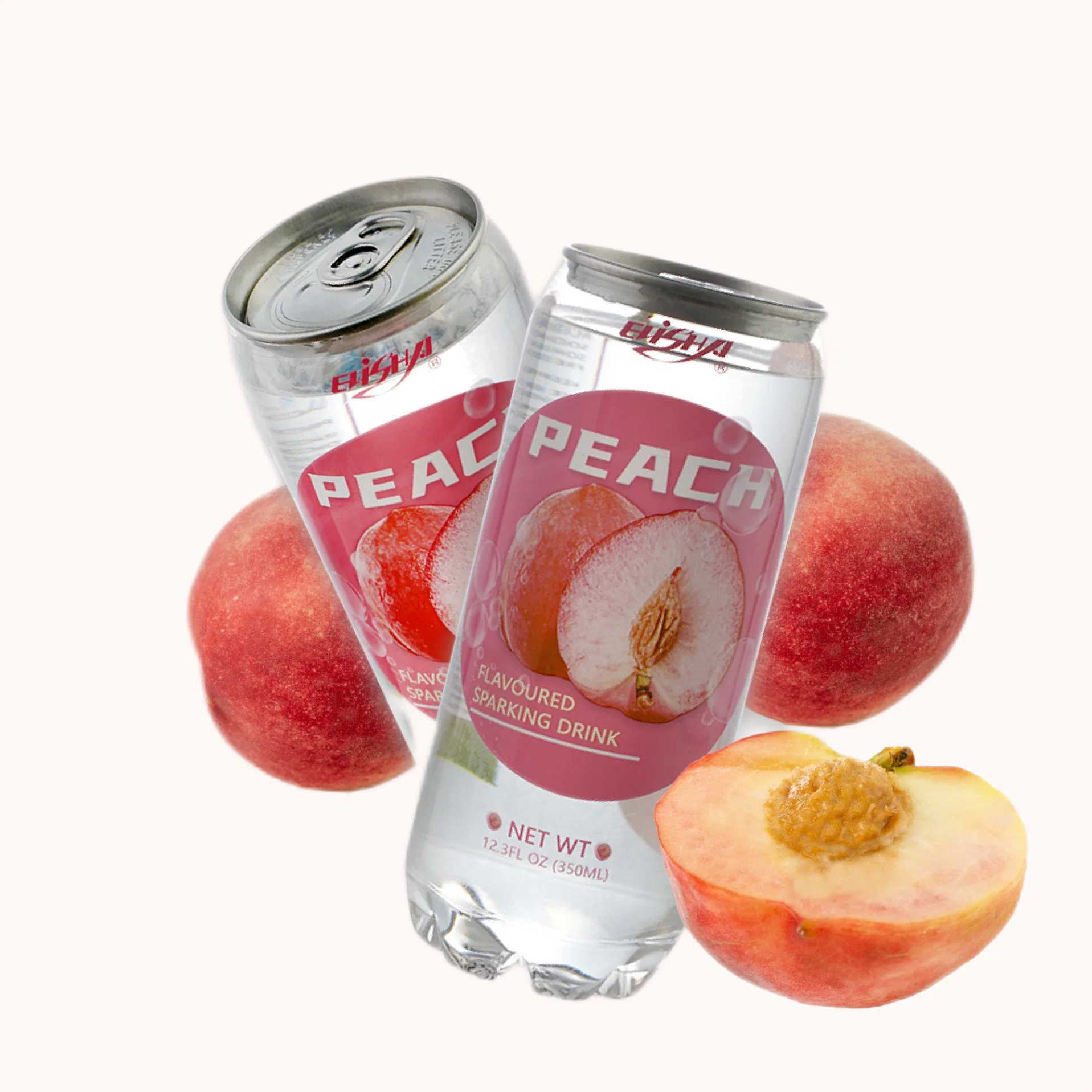 Hot Sale Soda Drink 350ml Peach Fruit Flavor Sparkling Water