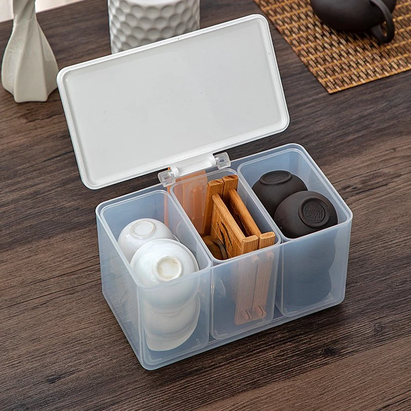 High Quality Tea Set Storage Box Plastic Dustprood and Waterproof Storage Box with Lid