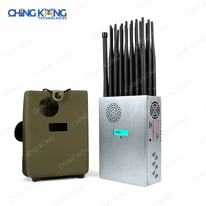 New 24 Antennas Nylon Cover Portable Mobile Phone WiFi GPS Signal Jammer