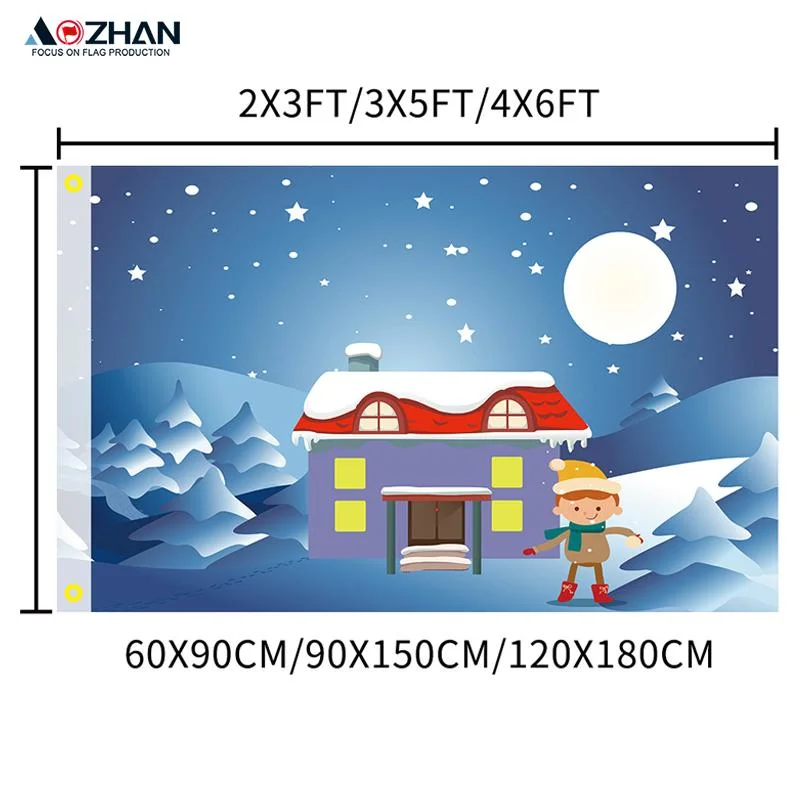 Christmas Banner Christmas Hanging Polyester Door Couplet Christmas Christmas Style Outdoor Couplet