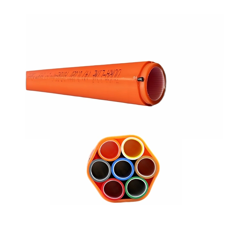 HDPE Tuyau de conduite 1 voie 7 voies 14/10mm HDPE Microduct Air Blown Cable Duct