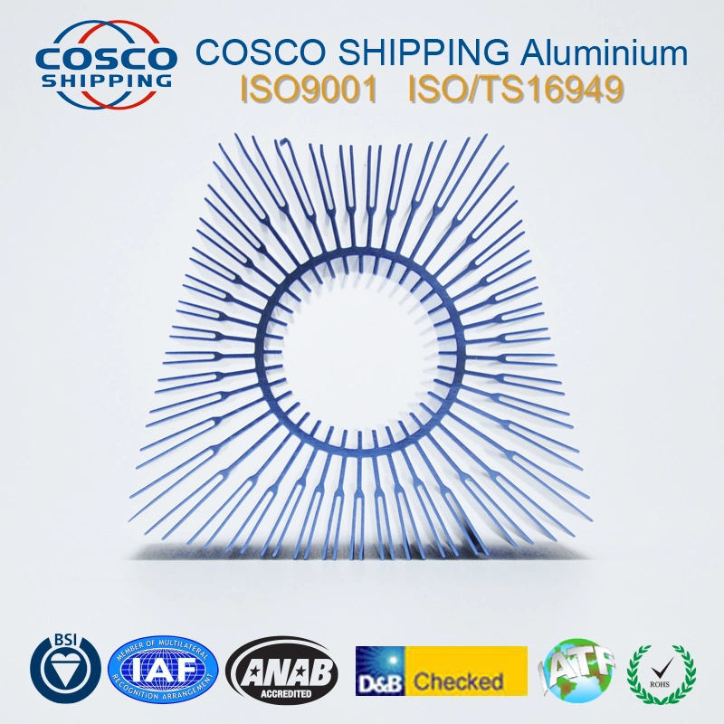 Coupelle de profil d'extrusion d'aluminium et dissipateur à LED Cosco Anodizing