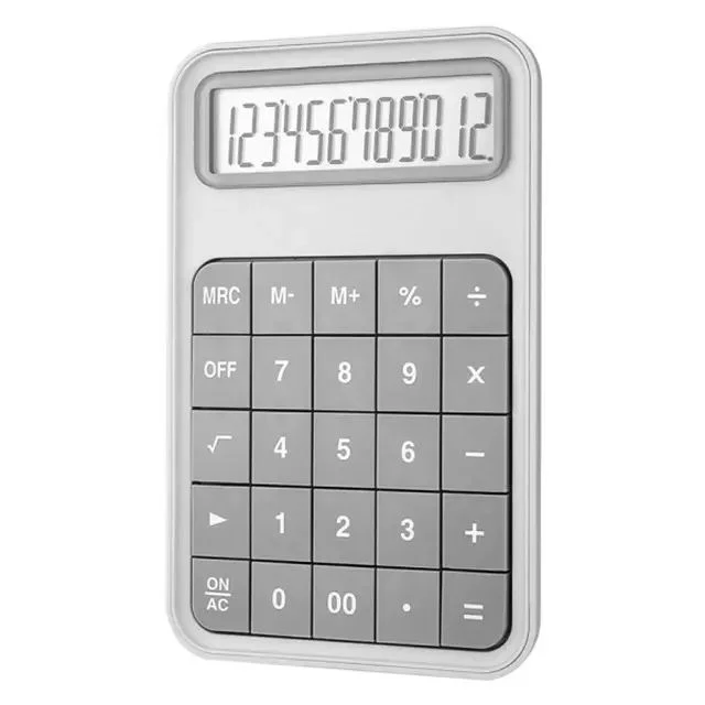 Cute 12 Digit Promotional ABS Custom Logo Desk Top School Student Electronic Simple Calculator