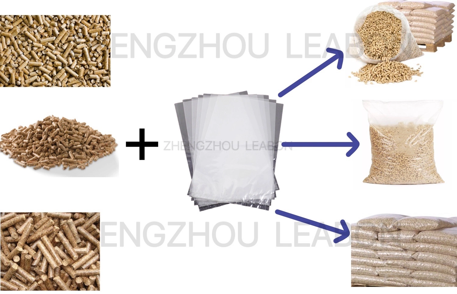 Customizable Logo Feed Pellet Packaging Bag Biomass P[Ellet Packaging Bag for Sale