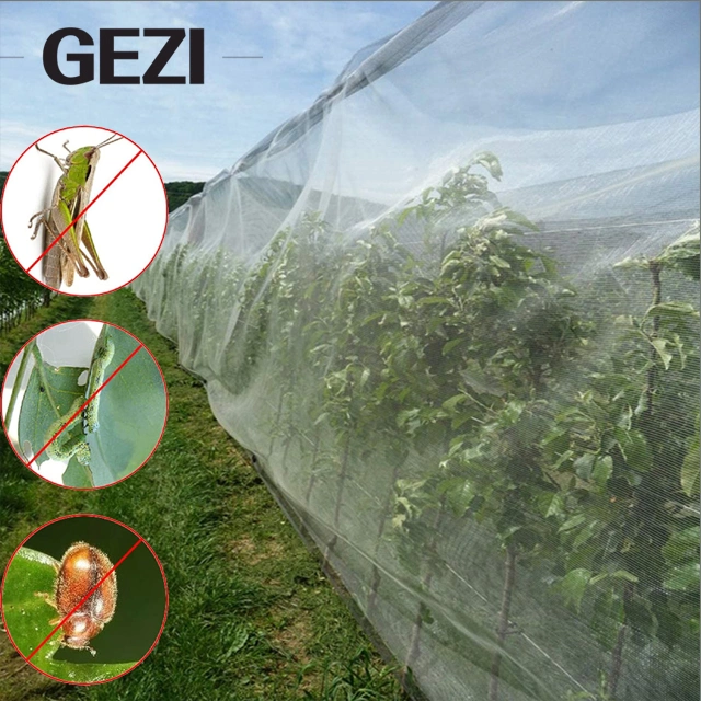 HDPE Anti Insect Netting 40 Mesh Count Pure White Anti Hail Net Agricultural Tree Protection Bag Saver