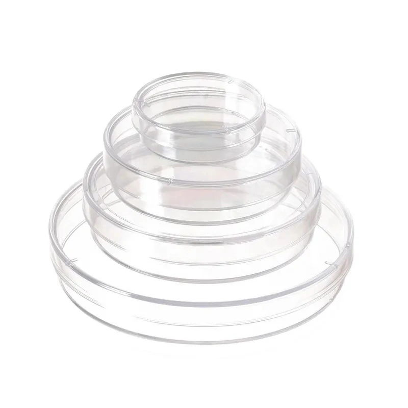 Lab Use Disposable Transparent Round Plastic Sterile Petri Dish Cell Culture Dish