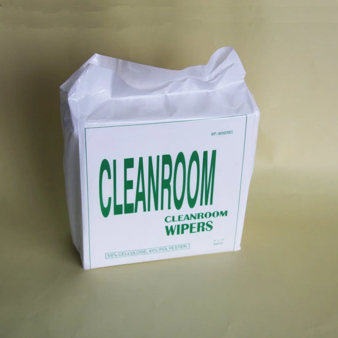 White Woodpulp Polyester Flat Sheet Disposable Cleanroom Wipe