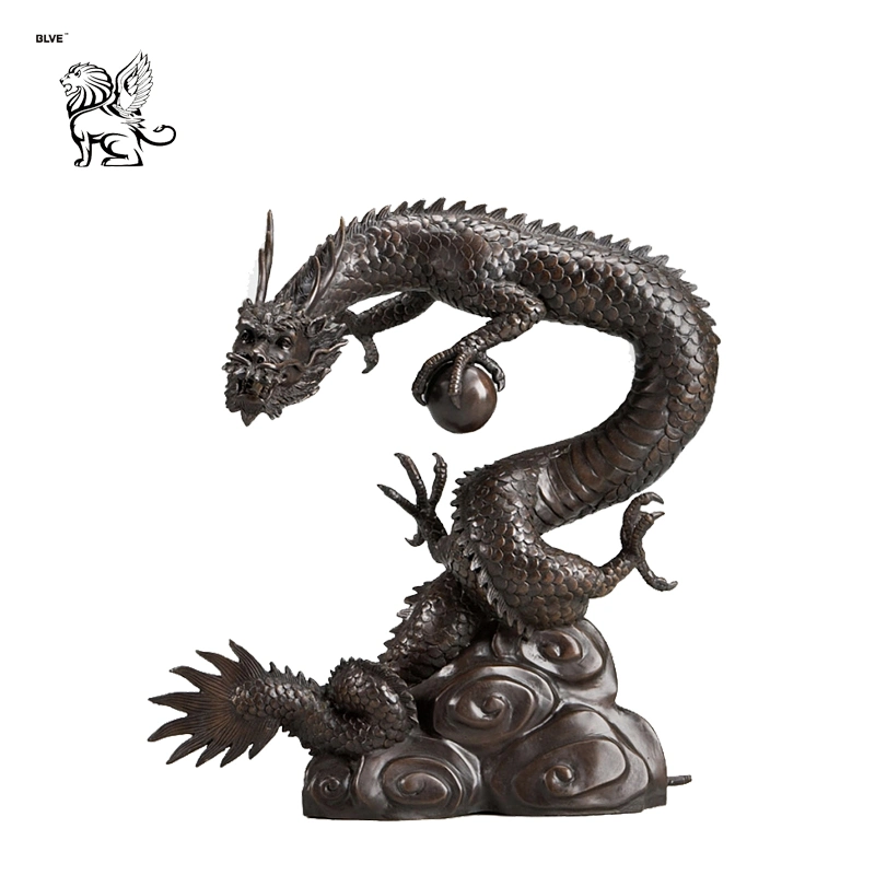 Chinese High Quality Outdoor Decoration Large Casting Bronze Dragon Sculpture Basc-025