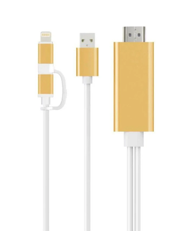 2 in 1 Micro USB Lightning auf HDMI Konverter