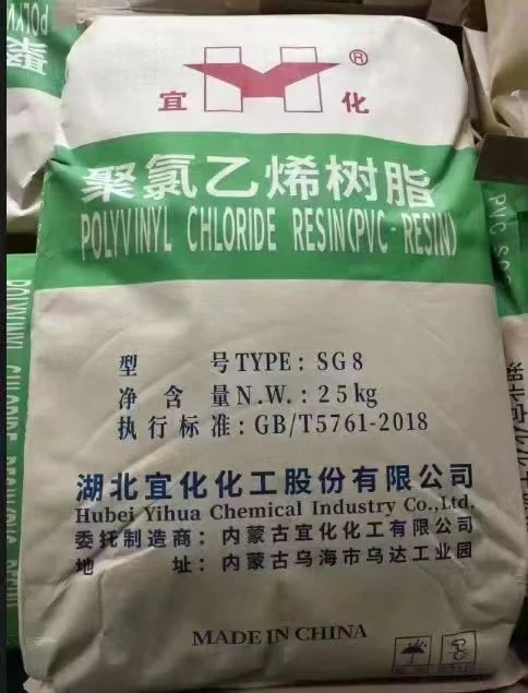 أبيض ييهوا كيميكال الصين بولي فينيل كلوريد Sg-8 PVC Resin