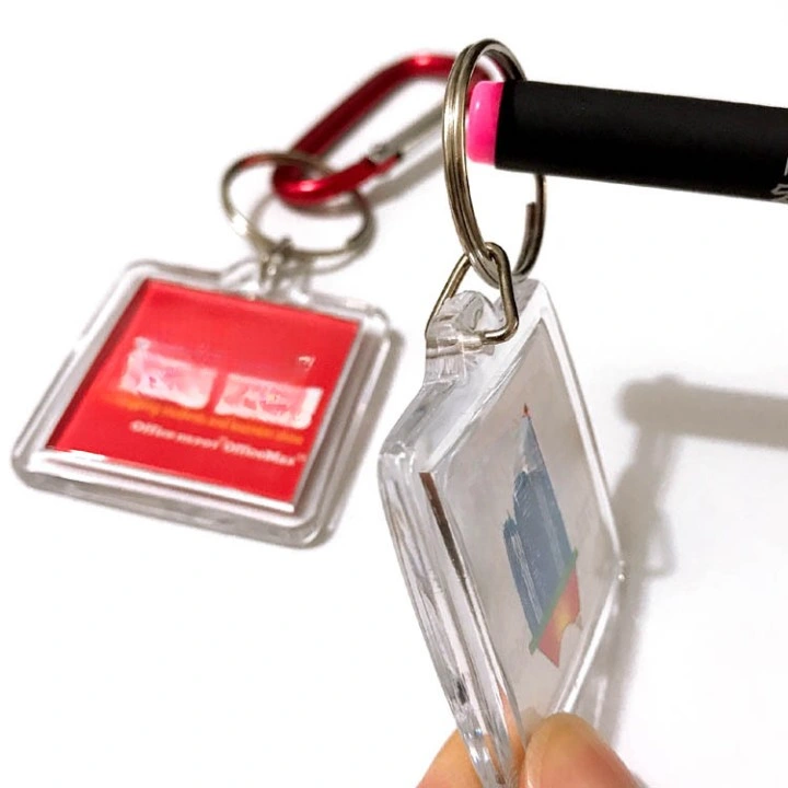 Logo laser personnalisé cristal de verre gravé 3D porte-clés en cristal Porte-clés