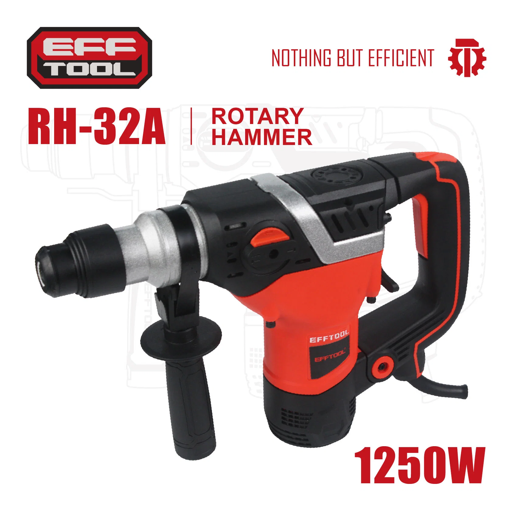 Power Tools Efftool High Quality Powerful 1200W Rotary Hammer Rh-32A