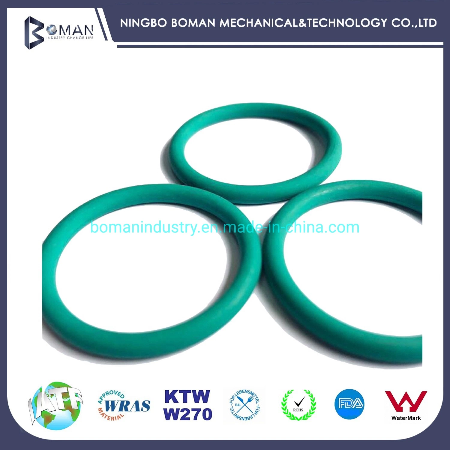 Red Color FEP Silicone O Ring, Rubber Seal, PTFE Coating O Ring for UV Inks