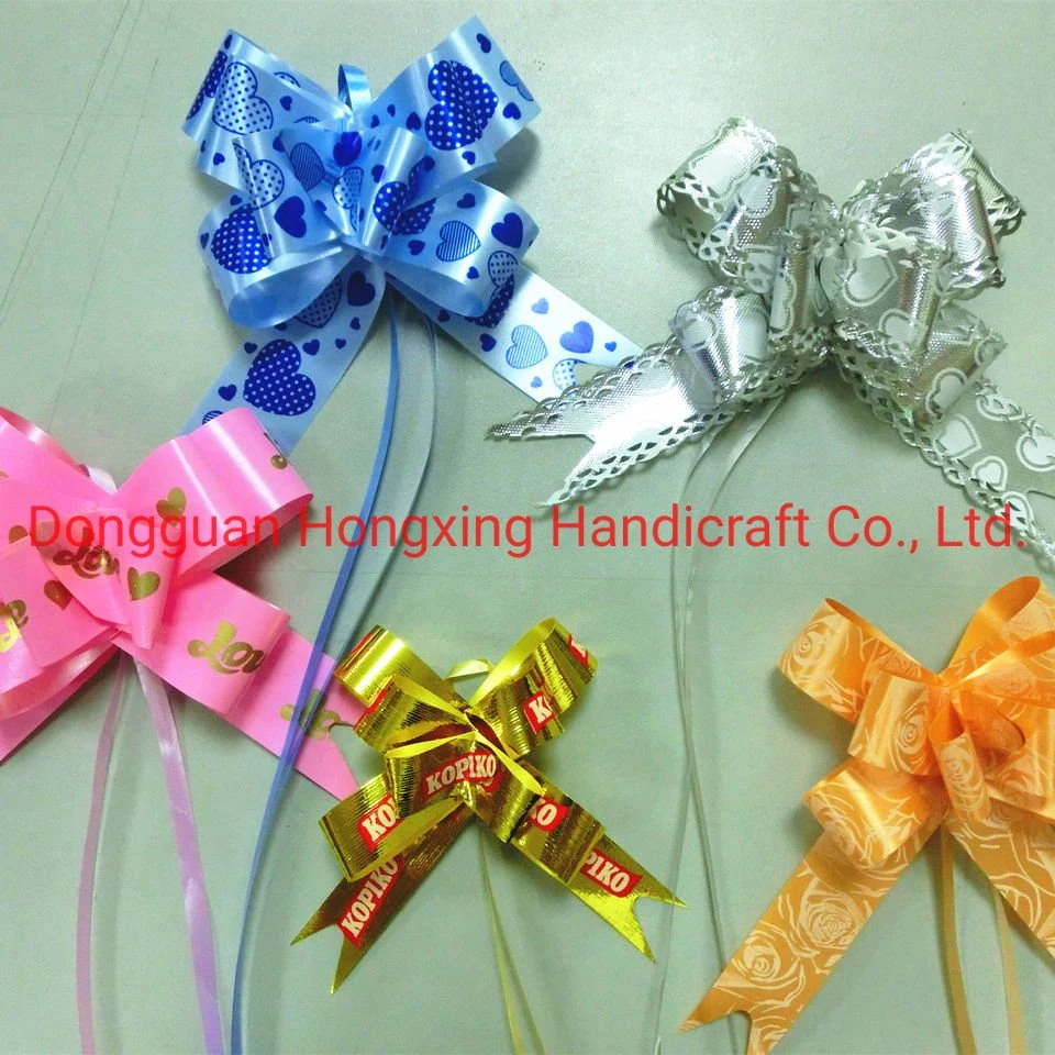 Professional Supply Ribbon Custom Elaborate Handmade Gift Box Packing Bow Pull Elastic Satin Ribbon Bow