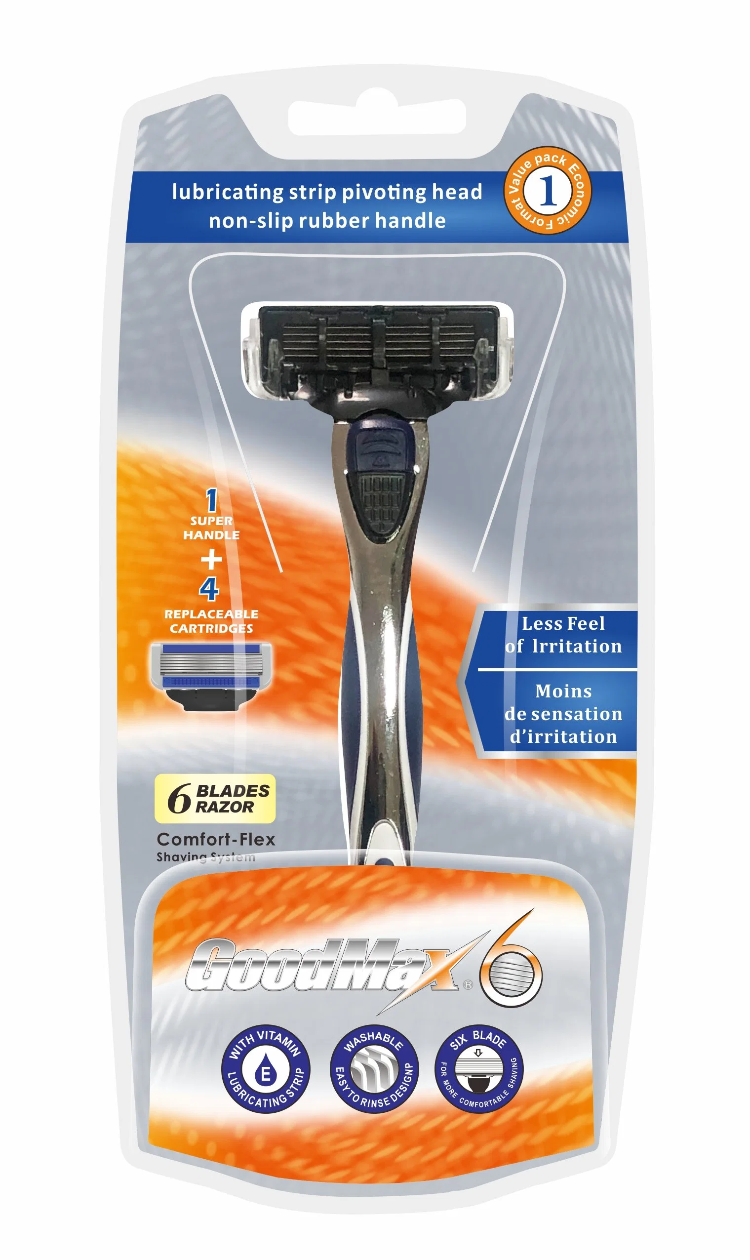 Seis abrir novamente a lâmina de lâmina de barbear Sistema Mens Shaving 8105