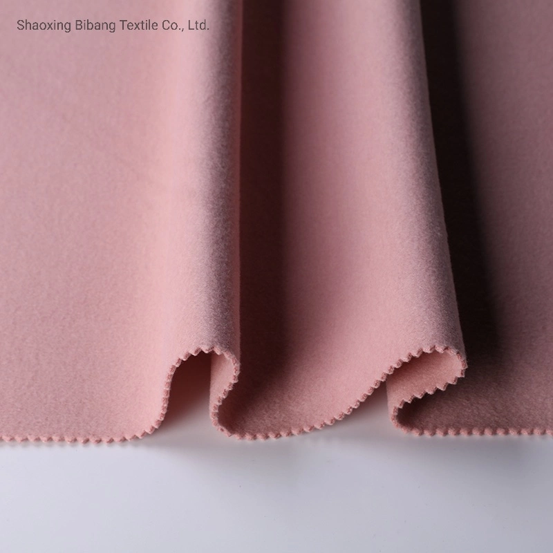 Hot Sell Custom Color Double Side Cashmere Wool Brush Polyester Fabric for Coat Use