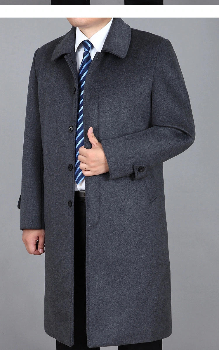 OEM Men's Coat Jacket Men's Medium Length Woolen Coat