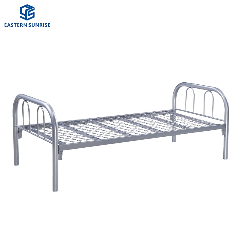 Cama individual de metal de alta calidad para la escuela/Dormitorio/Hotel