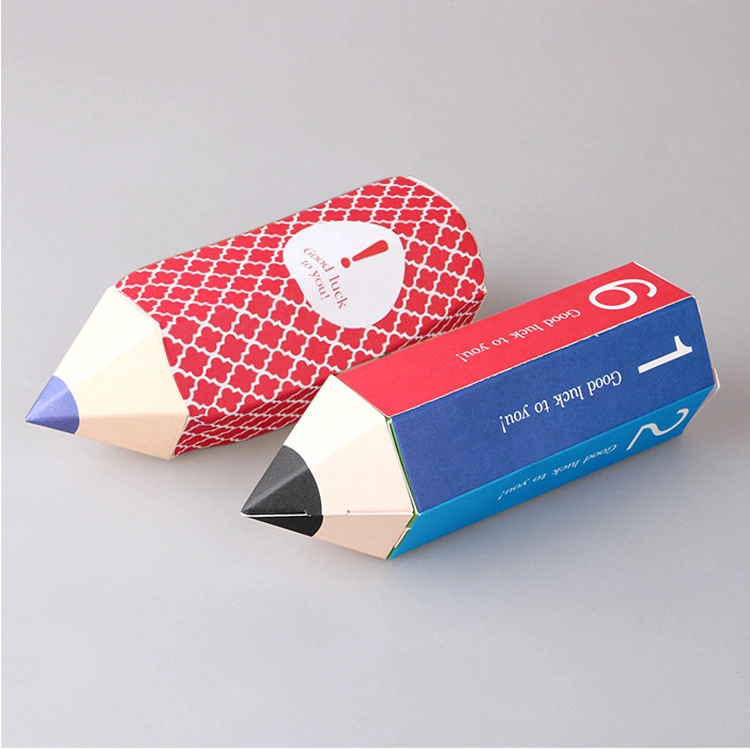 Custom Wholesale Candy Packaging Pencil Shape Design Paper Gift Box