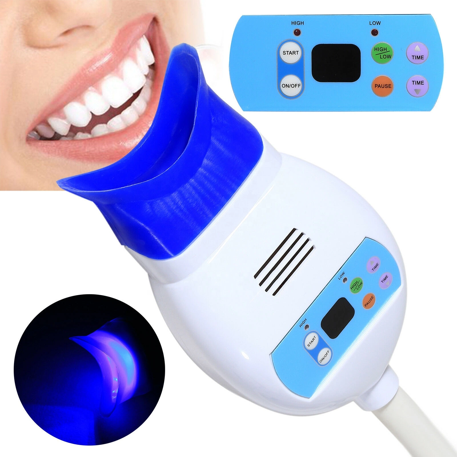 Equipo de Luz fría Productos Blanqueamiento de dientes 8 luces LED azules