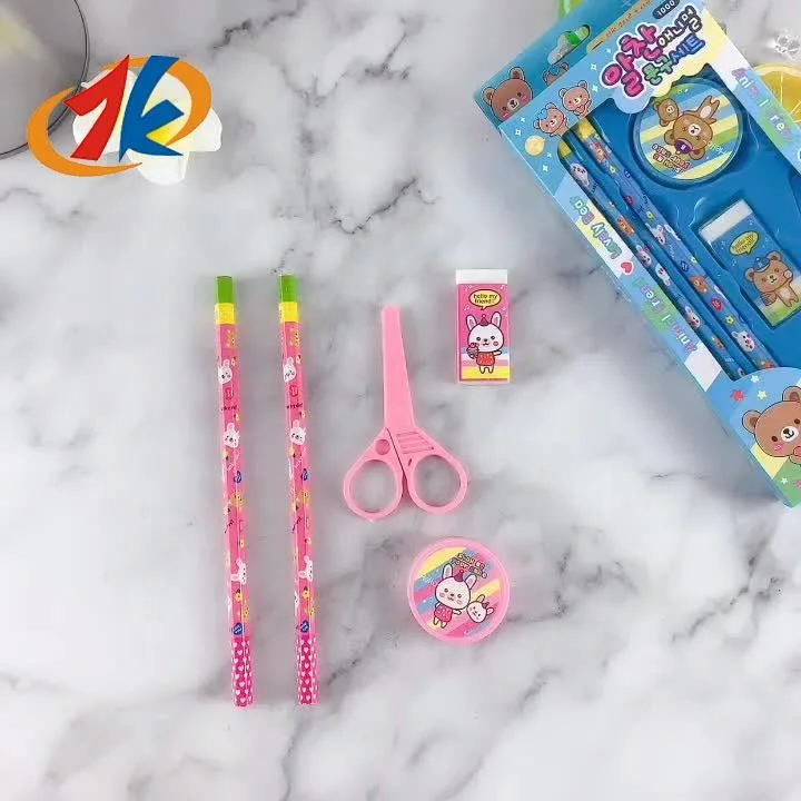 2023 New Kids Promotional Gifts Creative Stationery Five-Piece Set Stationery Toys Educational Toys