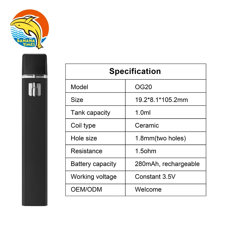 OEM Willkommen leer Einweg Keramik Vape 1ml Aufladen Custom Vaporizer Stift