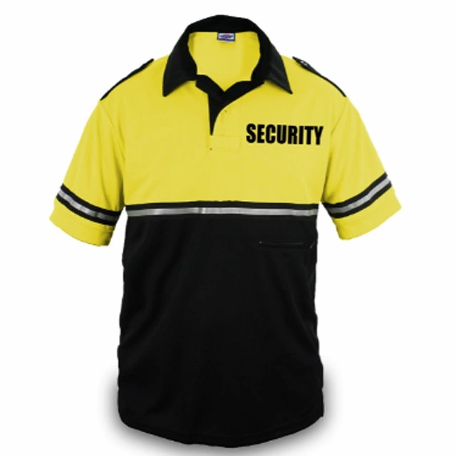 Wholesale/Supplier Custom Short Sleeve Polo T Shirt Reflective Stripes Security Safety Guard Uniforms Polo Shirts for Mens