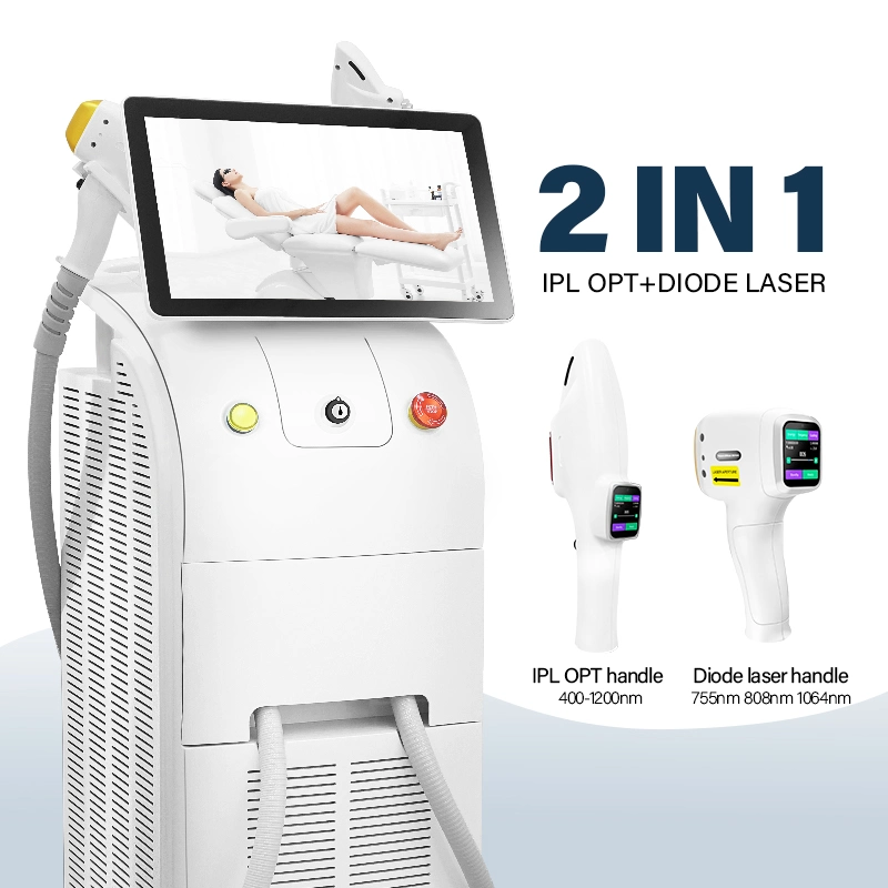 O IPL Laser de diodo Remvoal Cabelo Rejuvenescimento da pele Acne Opt Bllod Vermelho extracção